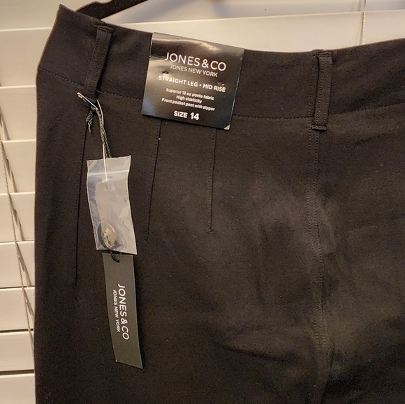 Jones New York Straight Leg Mid Rise Ponte Fabric Pant sz 14 - Picture 6 of 8
